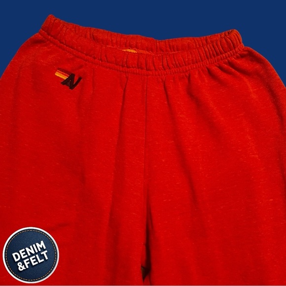 Aviator Nation Unisex Bolt Print Sweatpants/Joggers | Orange w/ Blue Bolt | EUC! - Picture 8 of 13